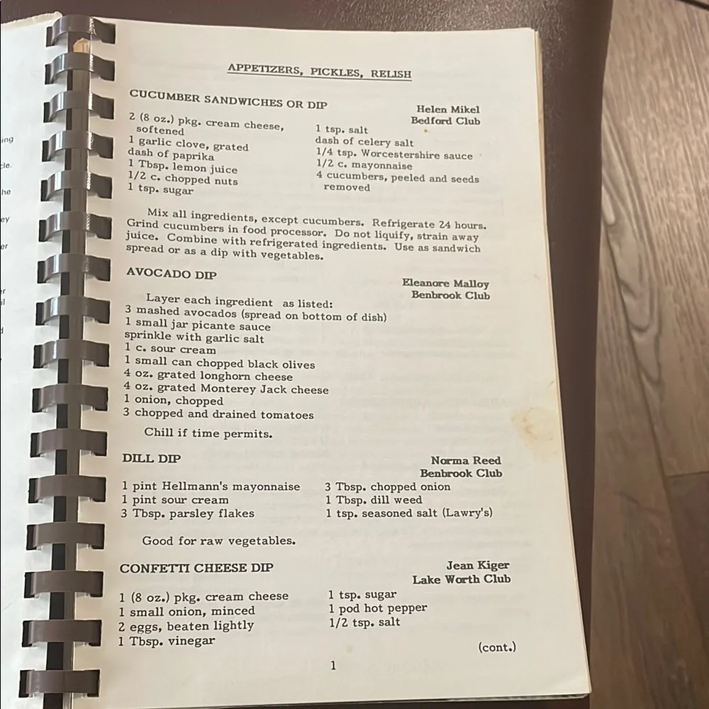 Favorite Recipes Spiral Cookbook